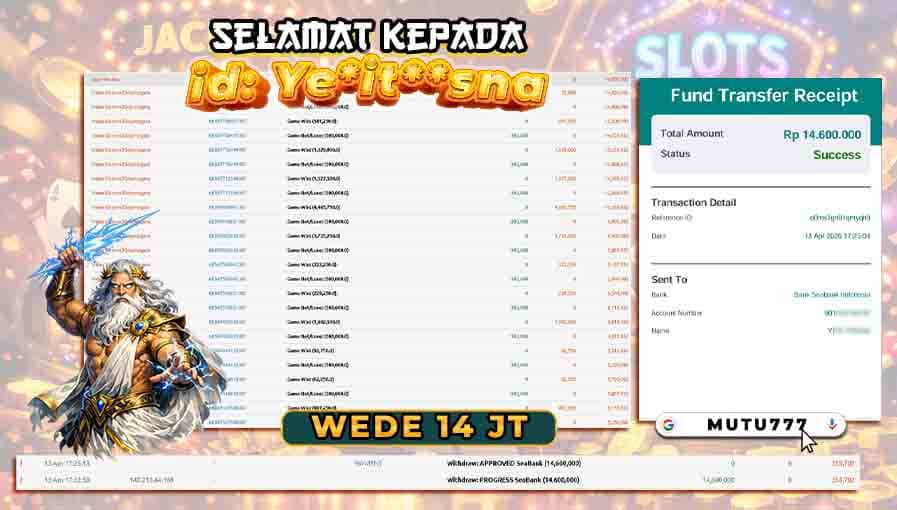 MUTU777 kemenangan 15 juta dibayar L U N A S ! MUTU777