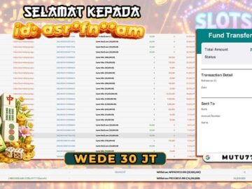 WD 30 Juta di MUTU777! Pemain Setia Kembali Membuktikan Kemenangan Fantastis