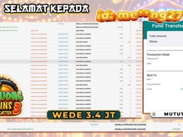 Bukti WD 3,4 Juta Berhasil Cair! Member MUTU777 Kembali Raih Kemenangan di Mahjong Wins 3 situs slot terpercaya