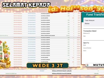 Bukti WD 3 Juta Berhasil Cair! Member MUTU777 Raih Kemenangan di Mahjong Ways situs slot gacor