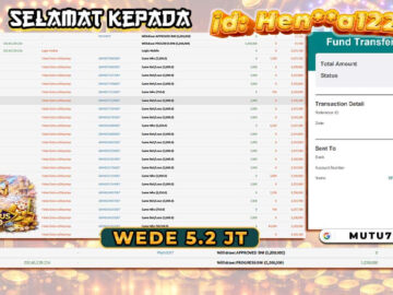 Bukti WD 5,2 Juta Berhasil Cair! Member MUTU777 Kembali Raih Kemenangan di Gate of Olympus 1000 🎉