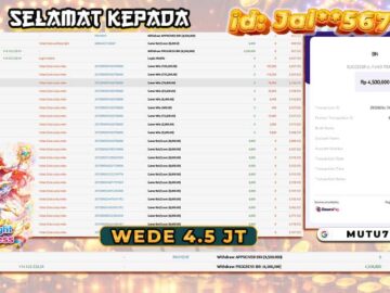 Bukti WD 4,5 Juta Berhasil Diproses! Member MUTU777 Kembali Menikmati Withdraw Cepat di Starlight Princess 🌟 MUTU777 login