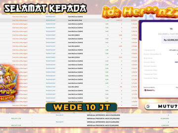Bukti WD Rp10 Juta Berhasil Cair! Gates of Olympus Super Scatter Kembali Membawa Kemenangan di MUTU777 ⚡🏛️
